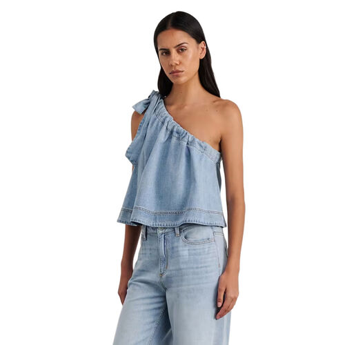 JAG Loe Denim One Shoulder Top
